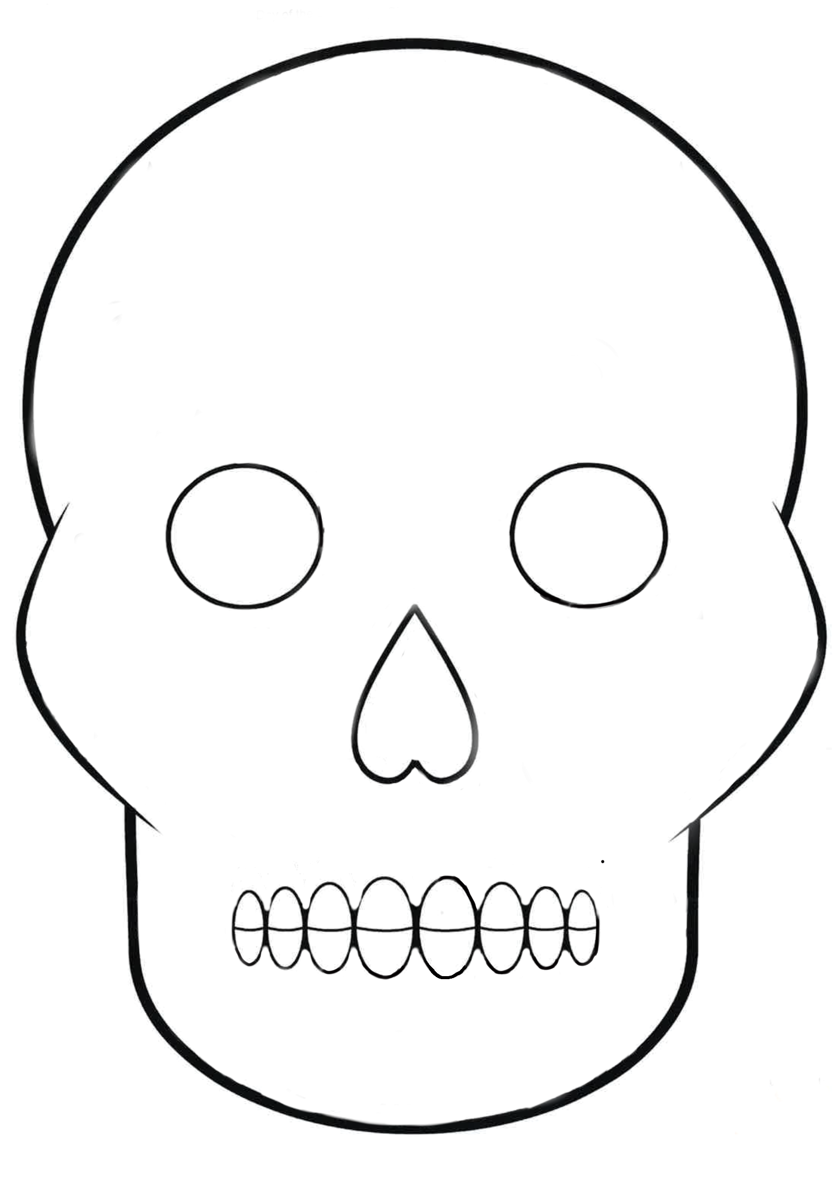 Blank Sugar Skull Template